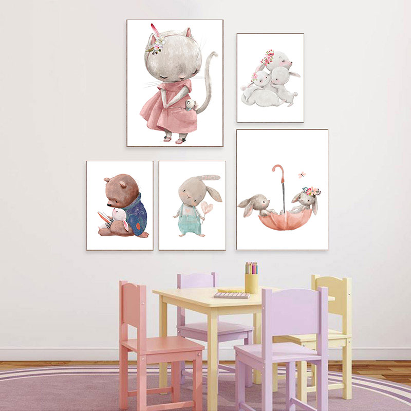 Baby Nursery Paintings - 1 шт. безрамный декоративный художественный принт,