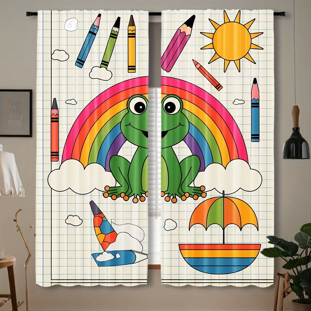Baby Nursery Colors - Милые радужные лягушки: декор для окон,