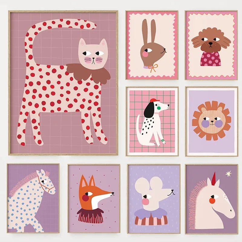 Baby Nursery Pictures - Мультяшные милые животные: иллюстрации, постеры, картины