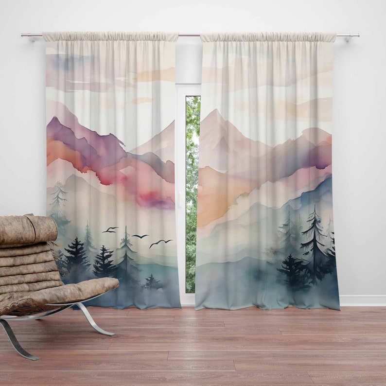 Baby Nursery Curtains - Занавеска для детской комнаты с горным