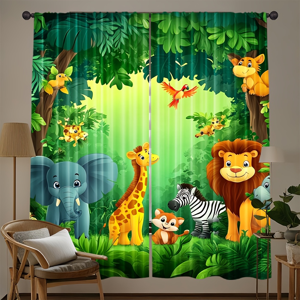 Baby Nursery Curtains - 2 шт. Детские шторы с мультяшными