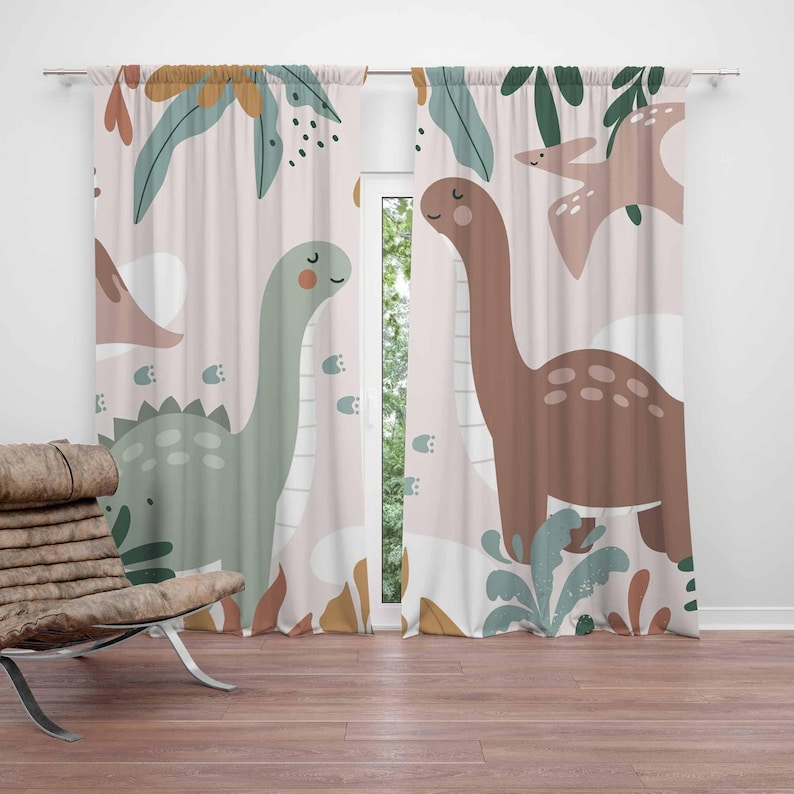 Baby Nursery Curtains - Детские шторы с динозавром, детские шторы