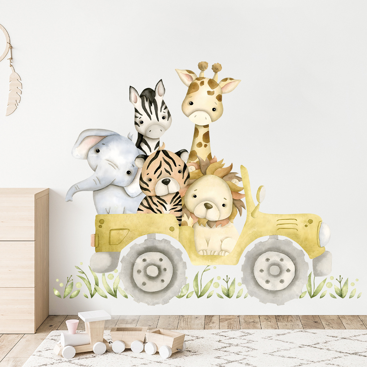 Baby Zebra Nursery - Наклейки на стену с милыми животными