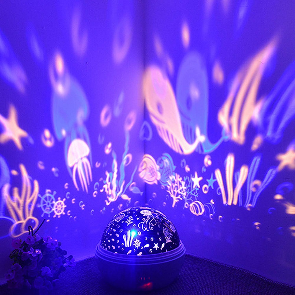 Baby Nursery Colors - 8-цветный вращающийся звездный проектор, ночник Luminaria,