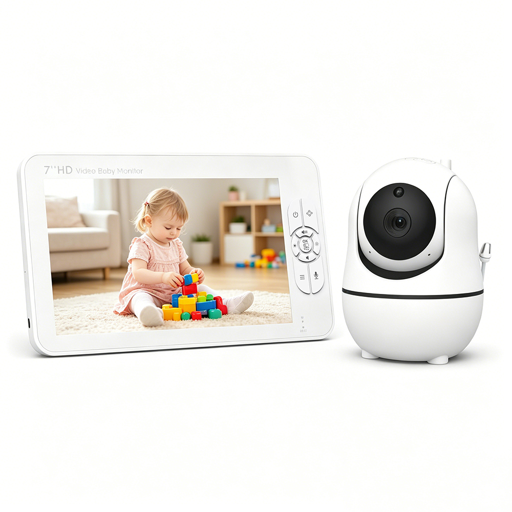 Baby Monitor Split Screen - 7-дюймовый видеоняня с разделенным экраном, HD-камерой