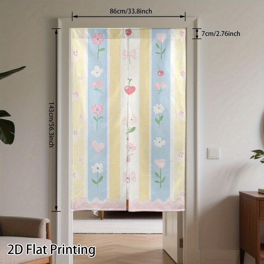 Baby Nursery Curtains - Полиэстеровая штора-перегородка с пастельными цветами и