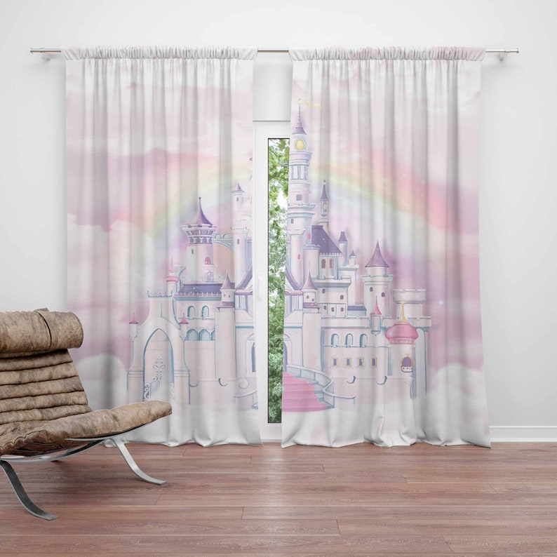 Baby Nursery Curtains - Замок принцессы, детская занавеска, детские занавески