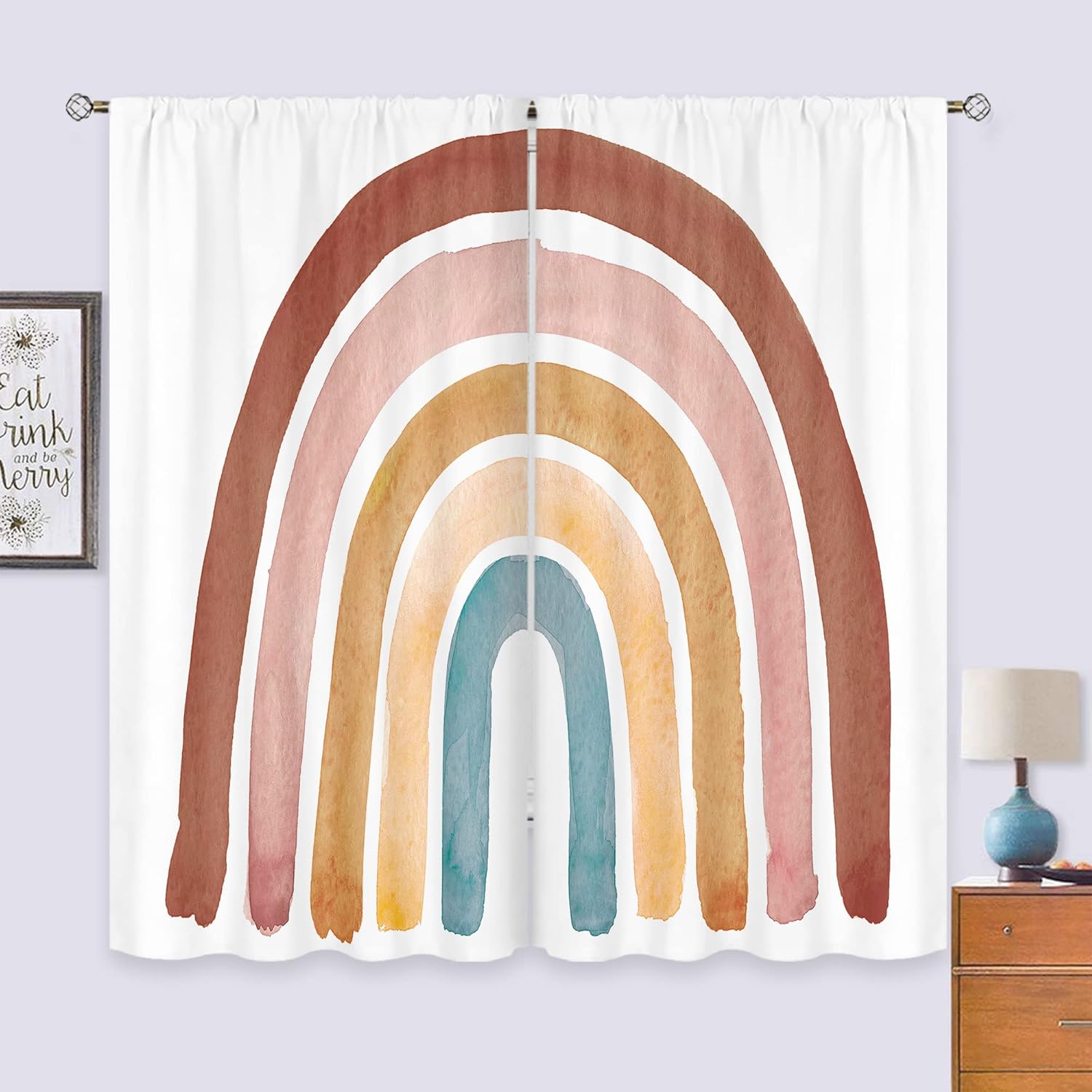 Baby Nursery Curtains - Детские радужные шторы в стиле бохо