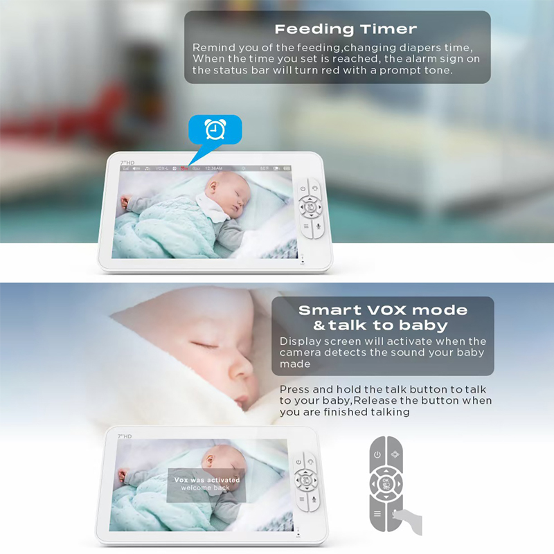 7,0-дюймовый видеоняня с HD-ра – обзор и цена Baby Monitor Split Screen