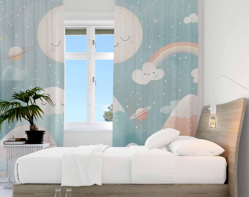 Горные Радужные детские шторы  – обзор и цена Baby Nursery Curtains