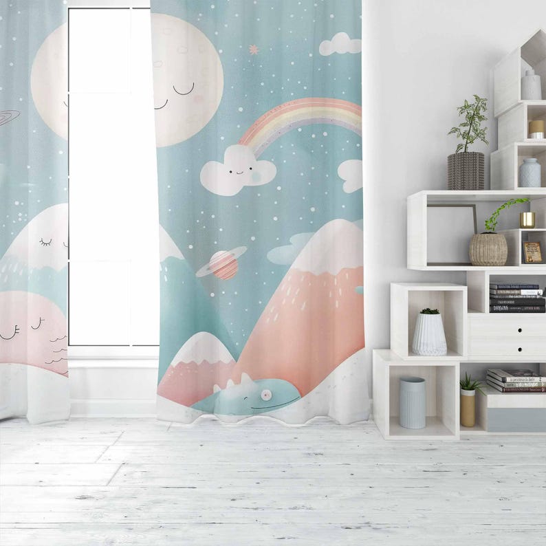 Горные Радужные детские шторы  – обзор и цена Baby Nursery Curtains