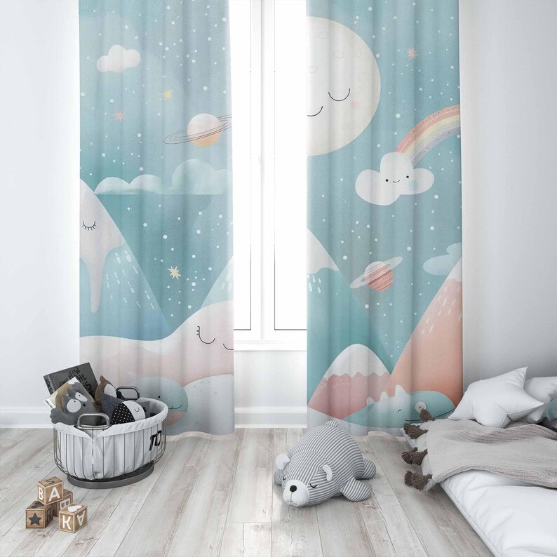 Горные Радужные детские шторы  – обзор и цена Baby Nursery Curtains