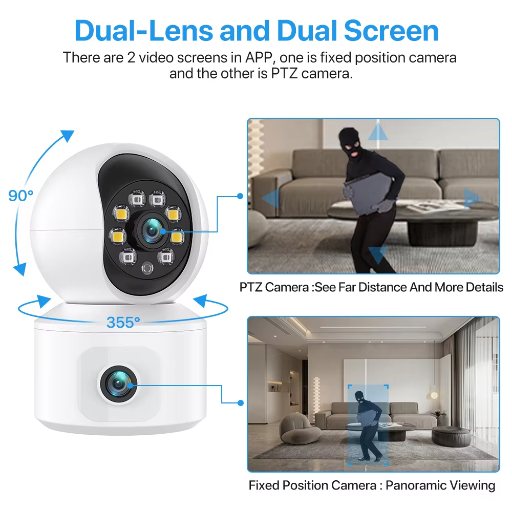 6MP Wi-Fi IP-камера iCsee с дв – обзор и цена Baby Monitor Split Screen