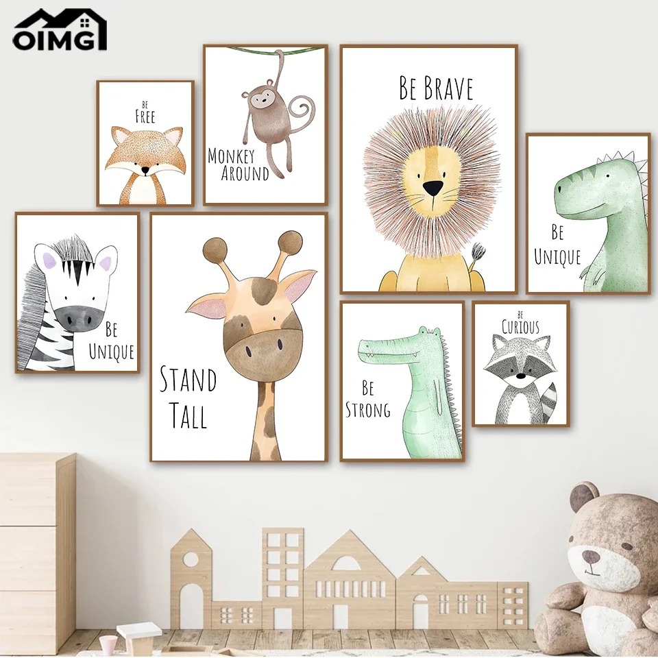 1 шт., безрамный постер с изоб – обзор и цена Baby Zebra Nursery