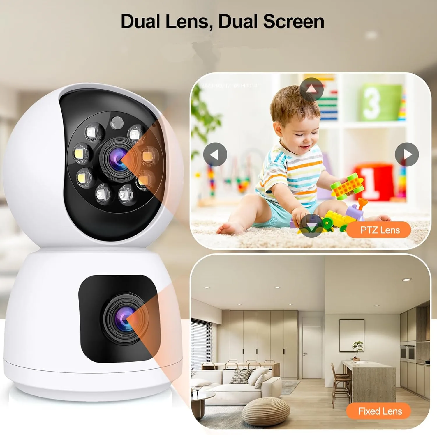 Tuya 4K 8MP HD Wi-Fi камера Кр – обзор и цена Baby Monitor Split Screen