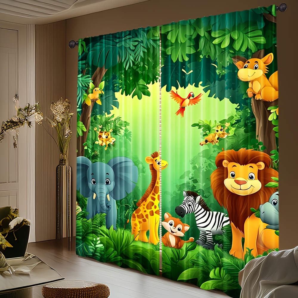 2 шт. Детские шторы с мультяшн – обзор и цена Baby Nursery Curtains