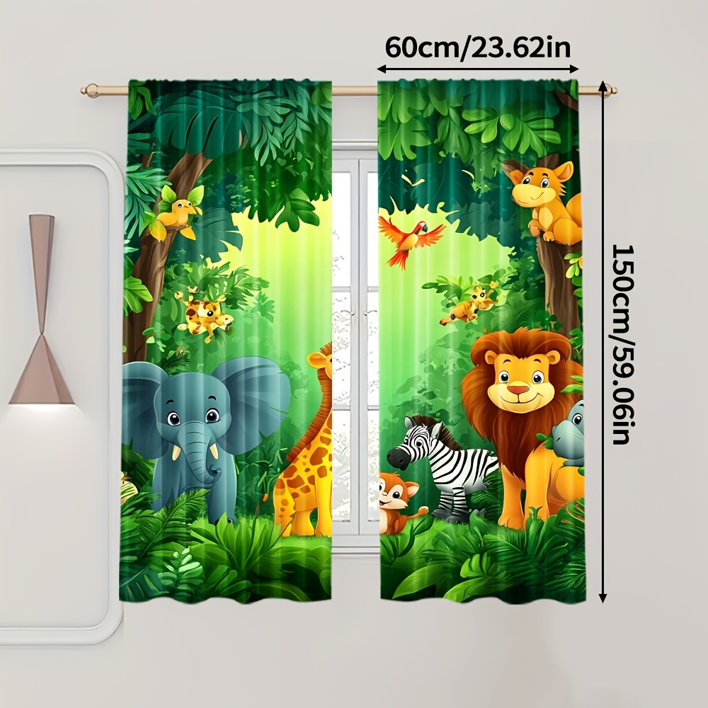 2 шт. Детские шторы с мультяшн – обзор и цена Baby Nursery Curtains