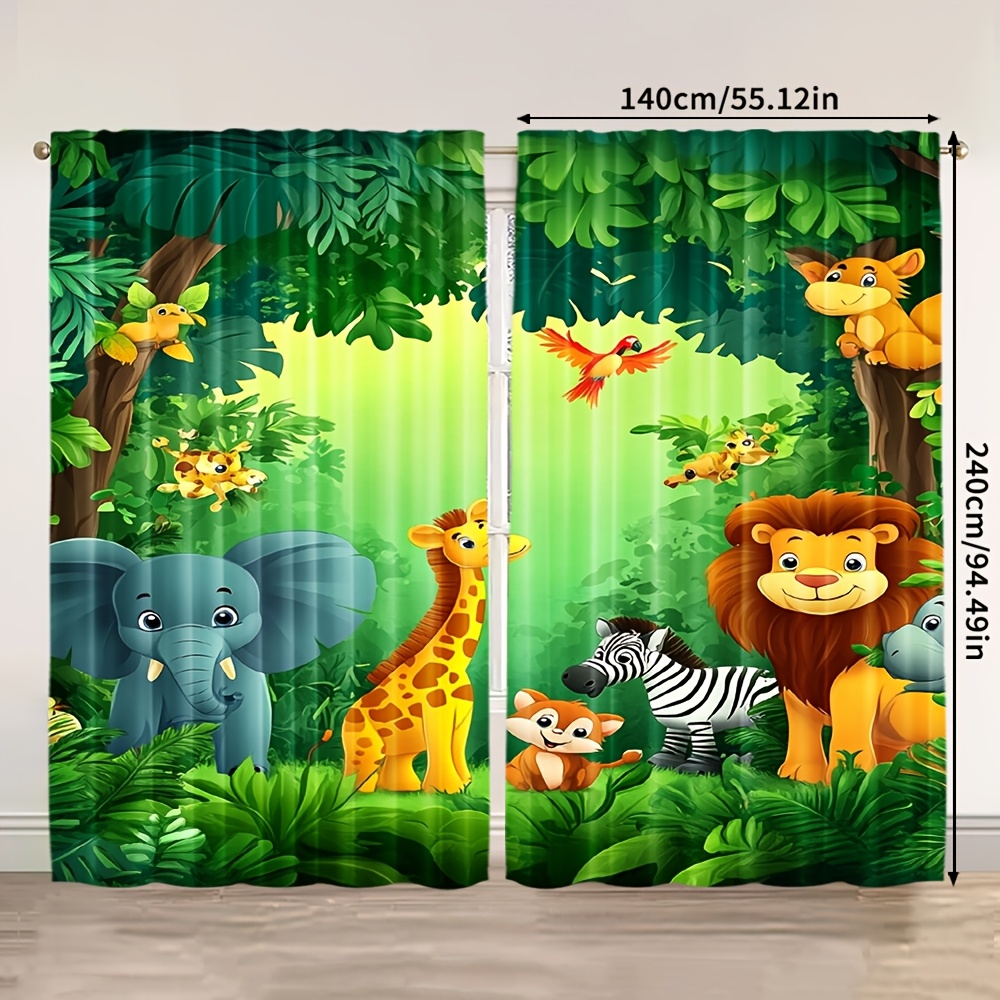 2 шт. Детские шторы с мультяшн – обзор и цена Baby Nursery Curtains