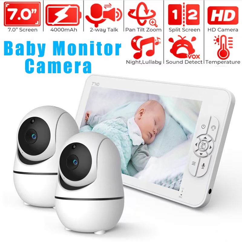 7-дюймовый видеоняня с разделе – обзор и цена Baby Monitor Split Screen