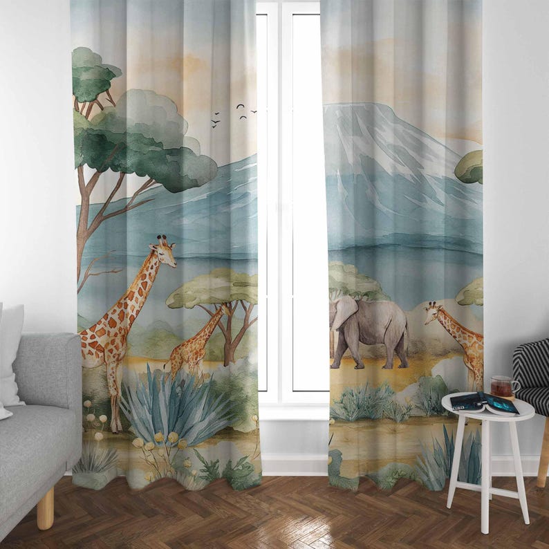 Детские шторы с животными в ст – обзор и цена Baby Nursery Curtains