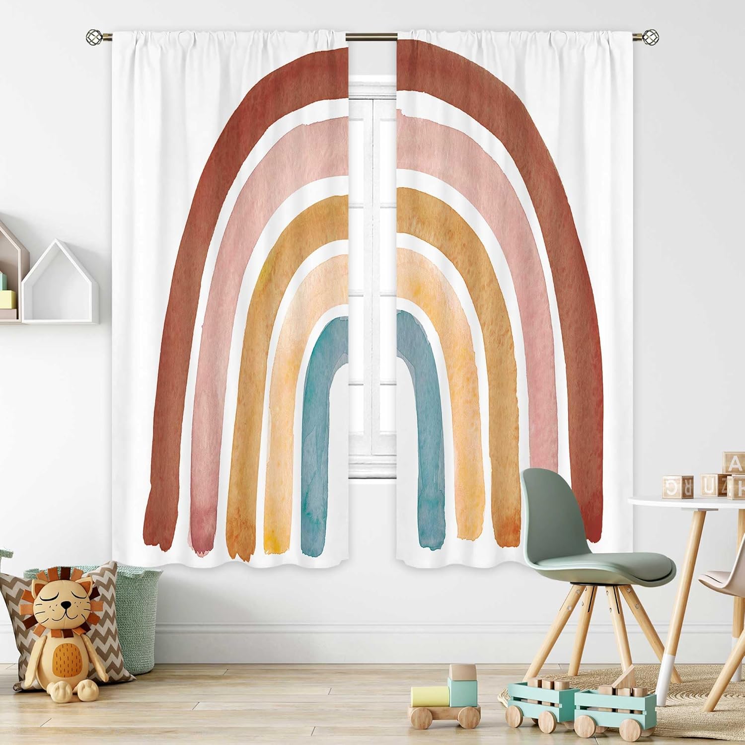 Детские радужные шторы в стиле – обзор и цена Baby Nursery Curtains