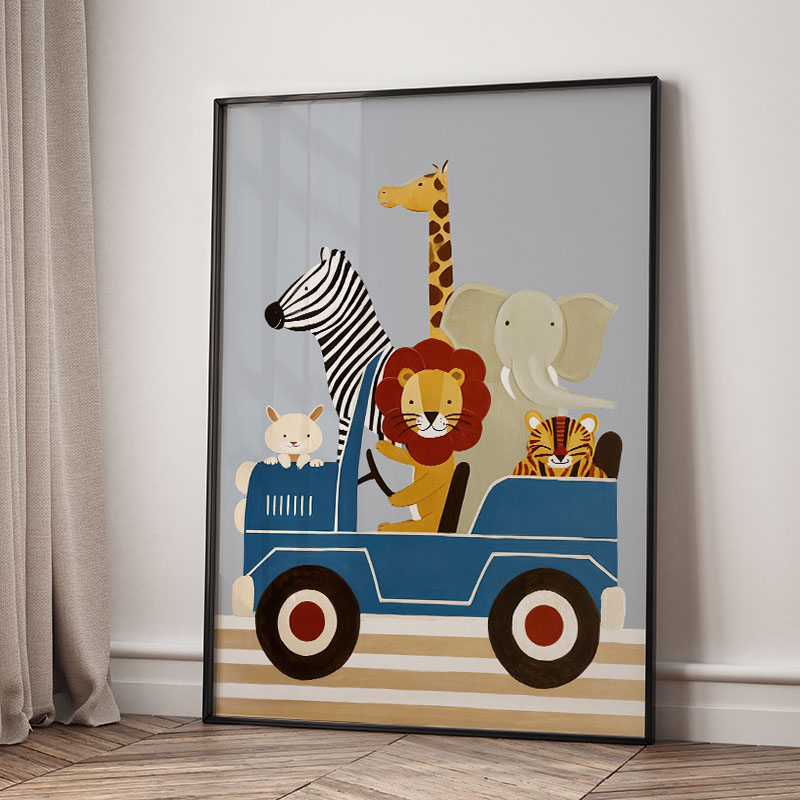 Забавные мультяшные животные:  – обзор и цена Baby Nursery Paintings