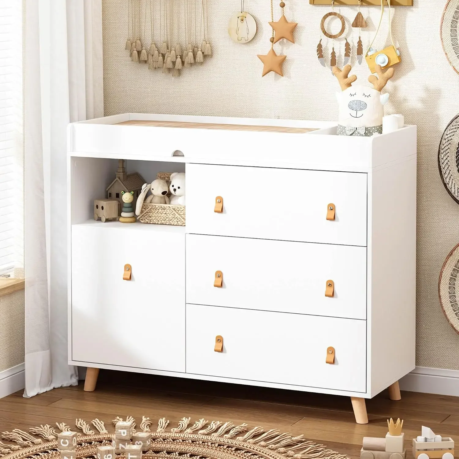 Детский комод-пеленальный стол – обзор и цена Baby Nursery Chest Of Drawers