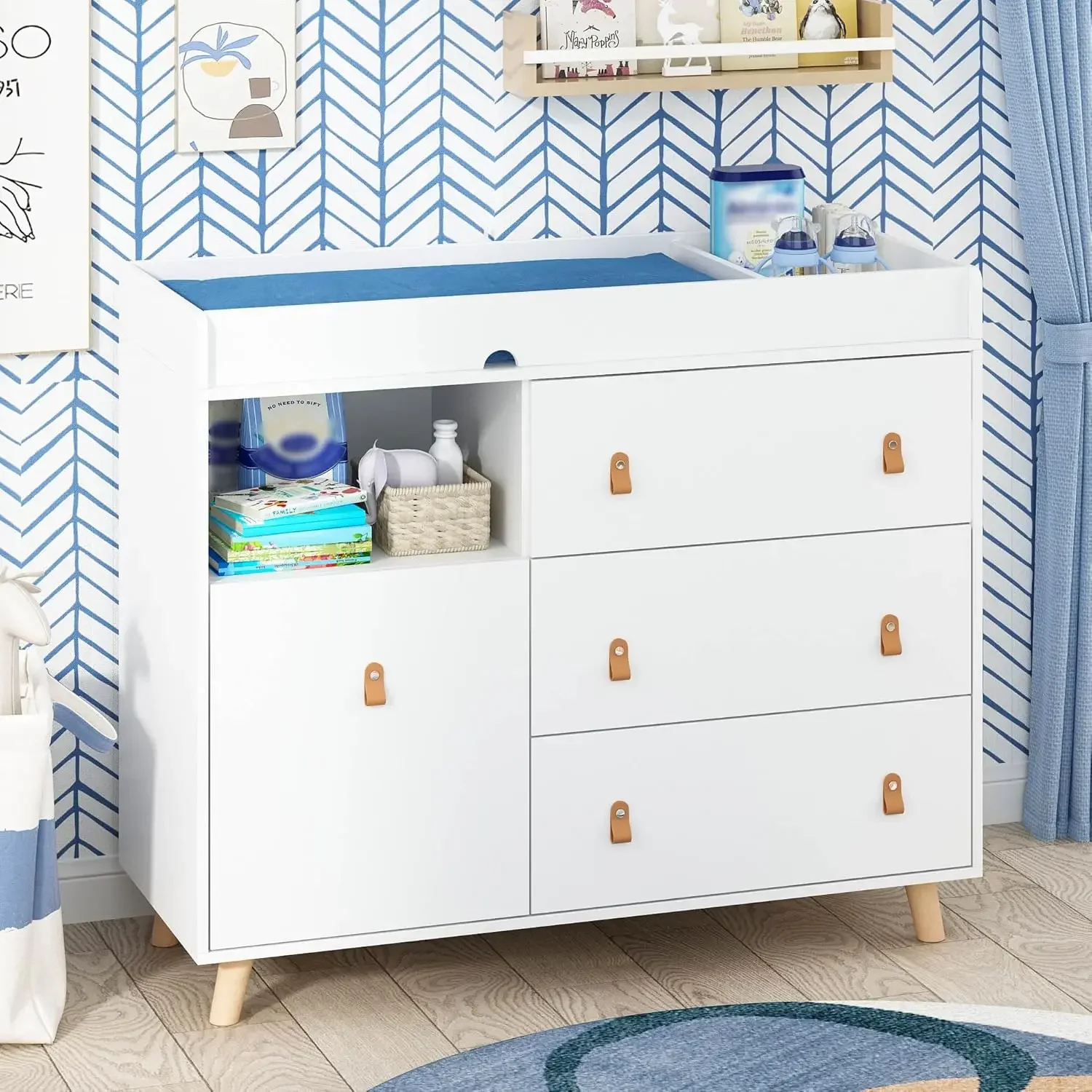 Детский комод-пеленальный стол – обзор и цена Baby Nursery Chest Of Drawers