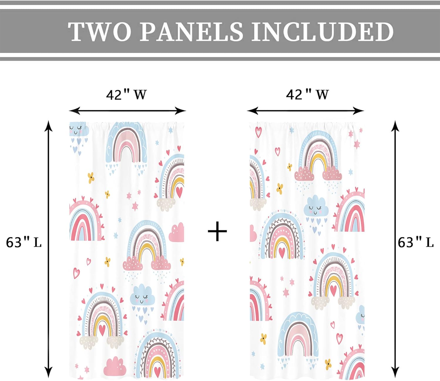 Розовые Радужные шторы в стиле – обзор и цена Baby Nursery Curtains