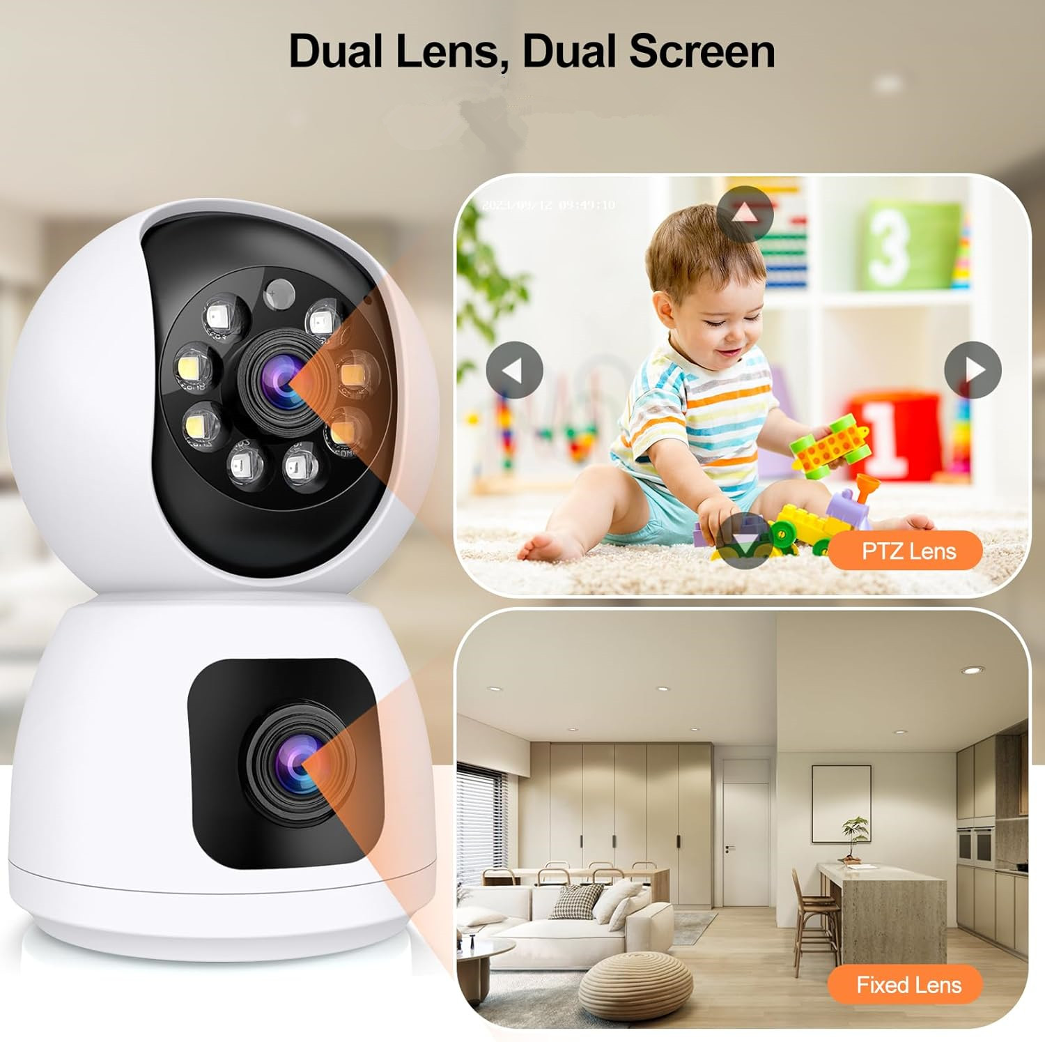 8 МП Wi-Fi IP-камера с двумя о – обзор и цена Baby Monitor Split Screen